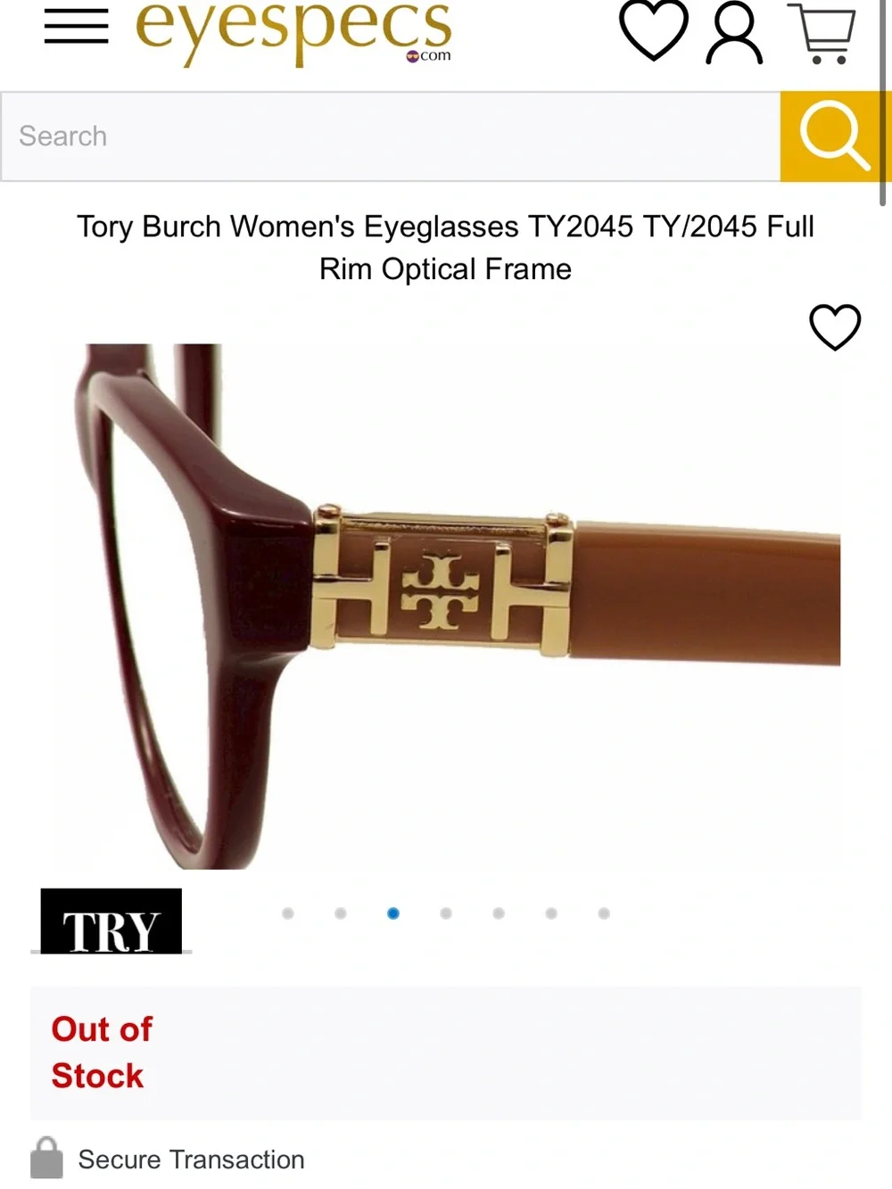 Tory Burch Cat-Eye Glasses in Brown with Cream Temples